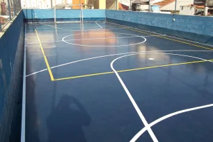 Quadra impermeabilizada