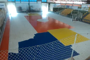 Piso para quadra poliesportiva
