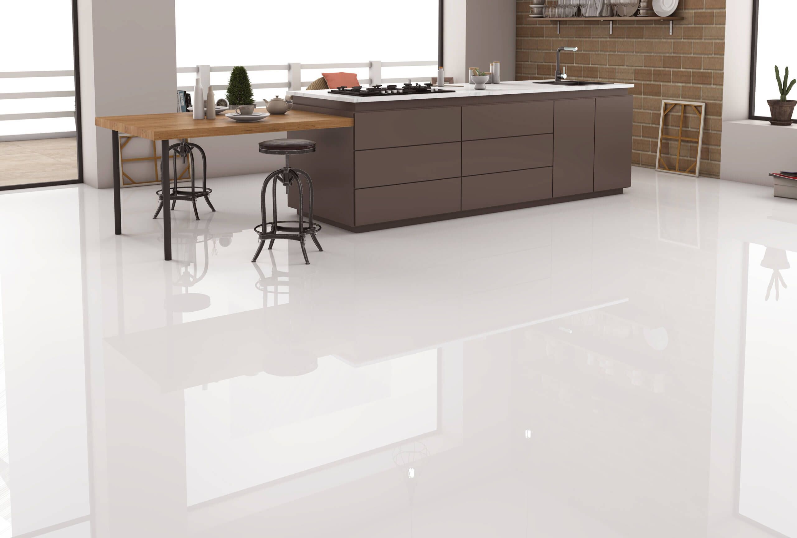 Quais cuidados devem ser tomados na manutenção de um piso de porcelanato líquido?